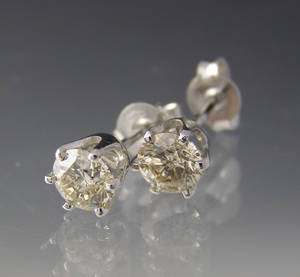Par brillant ørestikker ca. 0.92 ct.