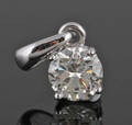 Pendant in 18kt set with brilliant cut diamond approx. 0.45ct