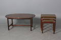 Butlers tray samt indskudsborde i militarystil. 2