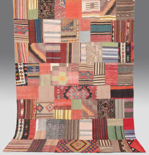 Matta, Kelim patchwork, 305 x 222 cm.