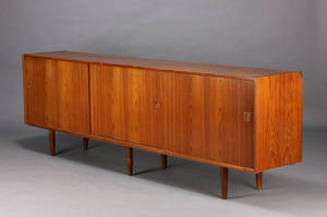 Lav skænk, teaktræ, dansk møbelproducent