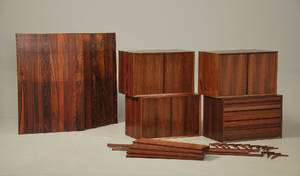 Poul Cadovius Væghængt reolsystem model Royal i palisander