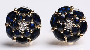 Par safir- og diamantørestikkere 2