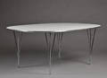 Piet Hein  Bruno Mathsson. Superellipsebord, hvid laminat