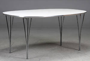 Piet Hein  Bruno Mathsson. Super Ellipse spisebord 150 x 100 