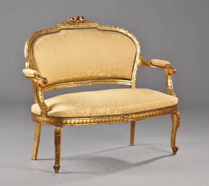 Nyrokoko sofa, 1800-tallet