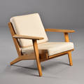 Hans J. Wegner. Lænestol af egetræ, model GE-290 
