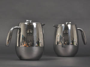 C. Jørgensen Bodum. Columbia dobbeltvægget kaffekander, blank crom str. 1,5 L. 2