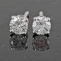 Earrings in 18k yellow gold set with brilliant cut diamonds approx. 0.50 ct. 2. 