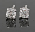 Earrings in 18k yellow gold set with brilliant cut diamonds approx. 0.50 ct. 2.