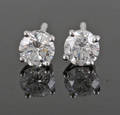 Earrings in 18k yellow gold set with brilliant cut diamonds approx. 0.50 ct. 2.