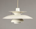 Poul Henningsen. PH-5 pendel, hvidlakeret metal