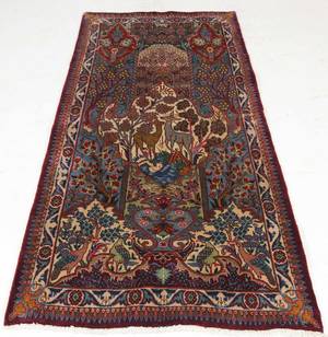 Mashad, persisk håndknyttet tæppe, 200x100 cm.