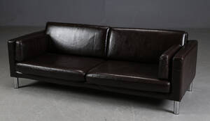 Tre personers sofa af læder