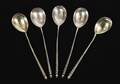 Teskedar 5st, silver, Ryssland