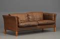 Dansk møbelproducent 2½ pers. sofa med brunt læder