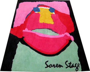 Moderne håndtuftet designtæppe, design Søren Stage 200x140 cm. 