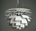 Poul Henningsen. Koglen, Hvid, Ø 48 cm  