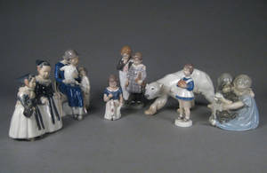 Kgl. Porcelæn samt BG. Diverse figurer 7 