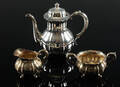 Kaffeservice af sølv, vægt 1344 gram 3