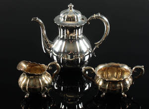 Kaffeservice af sølv, vægt 1344 gram 3