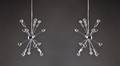 Sputnik. To Loftlamper pendler af forkromet metal. 2