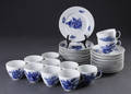 Blå Blomst Flettet service, porcelæn. Kgl.P. I. sort. 33