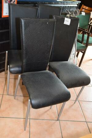 Matsalstolar 4 st, med galonklädsel H97 cm