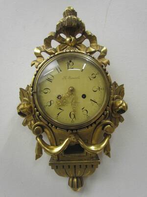 Väggpendyl, förgylld