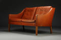 Børge Mogensen, to-pers. sofa, model 2208, Fredericia Stolefabrik, rødbrunt skind