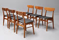 Dansk møbelproducent. Seks stole i teak 6