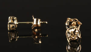 Par brilliant ørestikkere Ca. 0.40 ct.