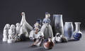 Samling figurer og vaser, porcelæn. Kgl.P.BG. 12