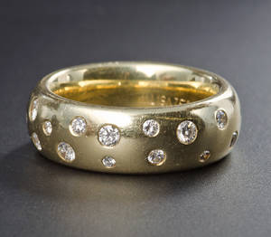 Brillantring Sternenhimmel, ca. 0.52 ct.