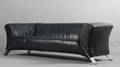 Rolf Benz. Tre-pers. lædersofa, model 322. 