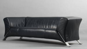 Rolf Benz. Tre-pers. lædersofa, model 322.