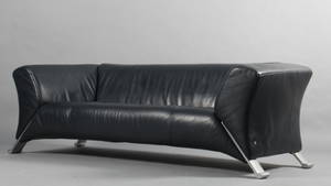 Rolf Benz. Tre-pers. lædersofa, model 322. 