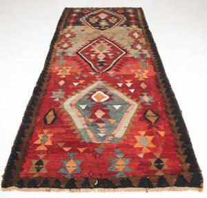 Harsin, kelim tæppe, 340x135 cm.