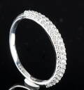 Brillantring af 14 kt hvidguld. ca. 0.50 ct