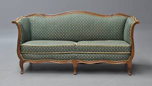 Salonsofa med stel af bejdset træ, 1900-tallet