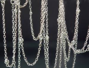 Weißgoldkette mit Diamanten ca. 1.50 ct. 
