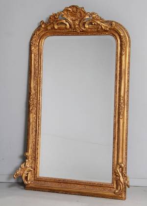 Pragtspejl, guldfarvet. 192000-tallet.