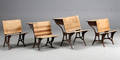 Skolebænk, træ, 19-2000 tallet