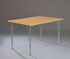Piet Hein  Bruno Mathsson. Spisebord af bøgetræ