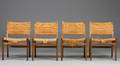Hans J. Wegner. Sæt på fire stole af egetræ, model CH-314 