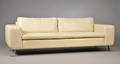 Tre pers. sofa model Brooklyn 1568 af stål og lyst læder 