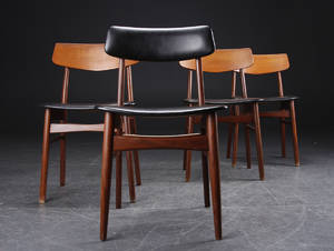 Fire stole, teak, dansk møbelproducent. 4