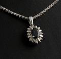 Safir og diamantvedhæng, 14kt