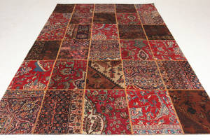 Persisk patchwork tæppe, 310x210 cm.