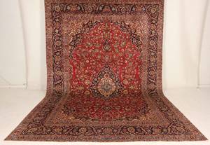 Kashan. Persisk håndknyttet tæppe, 445x302 cm.